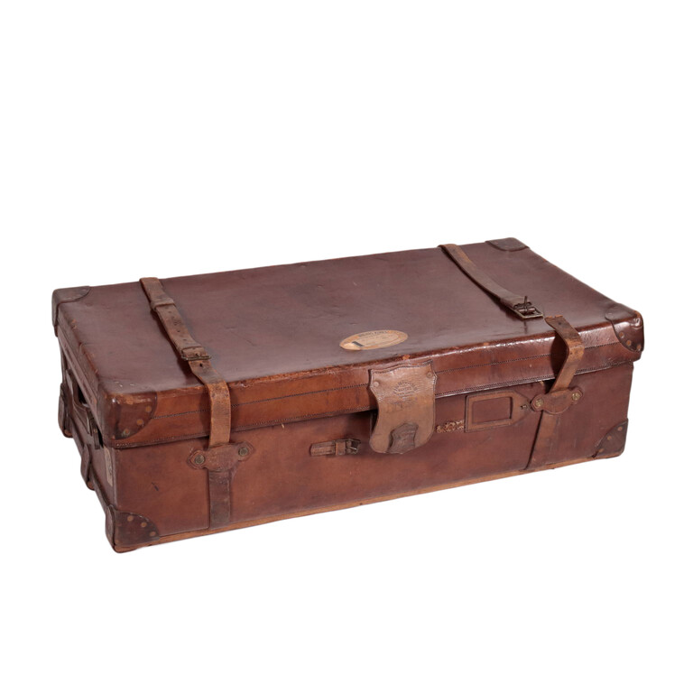 4833990 Baule Inglese Vintage in Cuoio 4