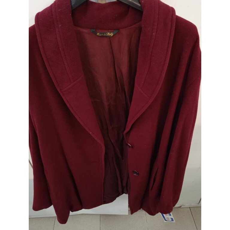 4820381 Cappotto donna bordeaux made in