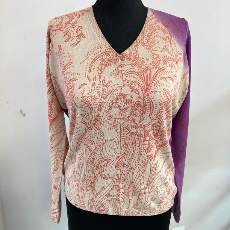 4817381 Maglia donna etro beige viola